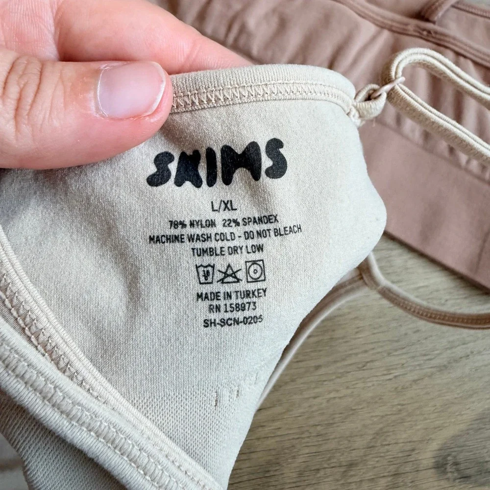 SKIMS Sculpt Scoop Bralette Set of 2 Rose Clay Sand L/XL